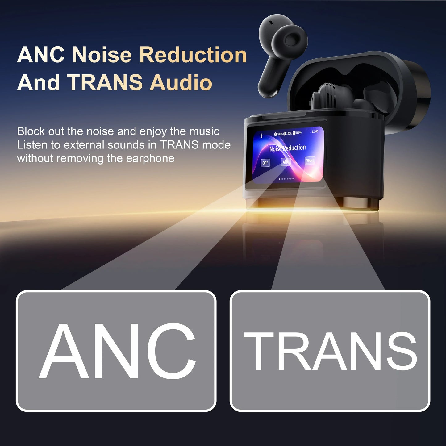Xiaomi True Wireless Translation Bluetooth Earphones BD2 ANC Noise Reduction ENC Digital Display Built in Microphone HiFi Stereo